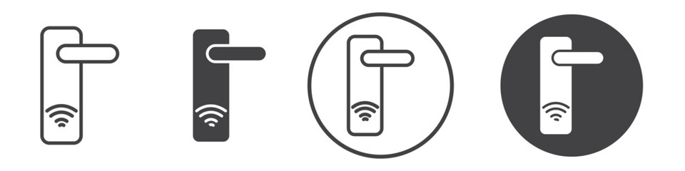 Smart lock icon thin line illustration