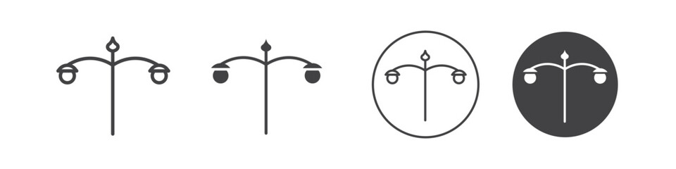Street light icon thin line illustration