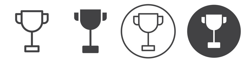 Trophy icon thin line illustration