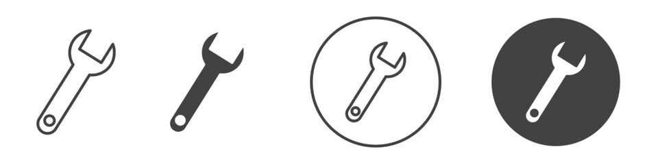 Wrench icon thin line illustration