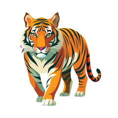 tiger cartoon isolated on white