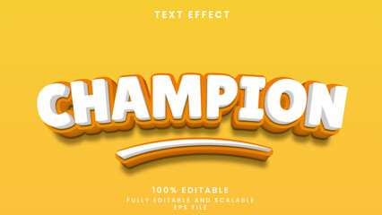 Champion editable text effect	