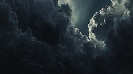 Naklejka premium Dark Stormy Clouds in the Sky