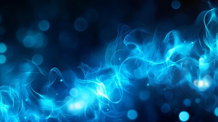 Abstract background with fiery blue light