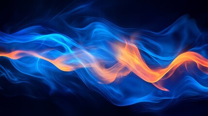 Fototapeta premium Abstract background with fiery blue light