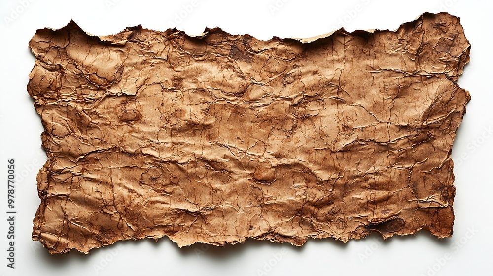 Poster piece of cardboard isolated on white background : generative ai