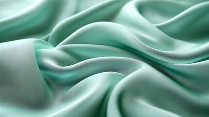 Obraz premium Abstract Green Fabric Background : Generative AI
