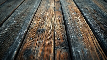 Obraz premium Old Wooden Floor Background : Generative AI