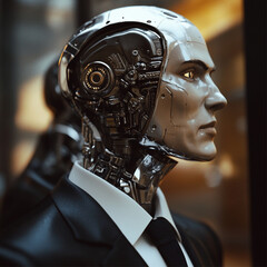 Fototapeta premium artificial intelligence men