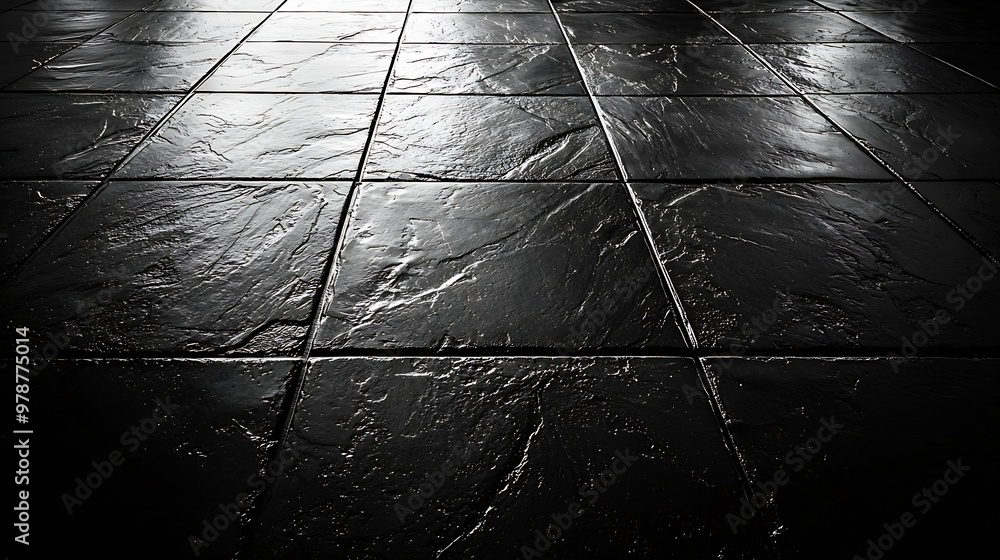 Poster Black Floor Texture : Generative AI