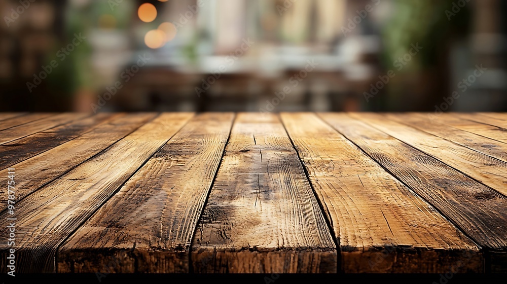 Aufkleber natural wooden tabletop background texture : generative ai