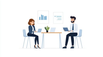 Dynamic Team of Professionals Analyzing Business Data in Modern Office Setting