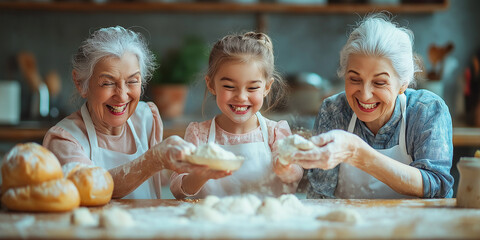  family cooking Cheerful parents and child smiling and each other preparation