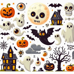 Fototapeta premium Halloween Icons