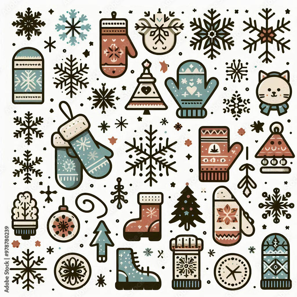 Sticker Winter / Christmas Icons