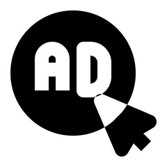 click ads solid icon