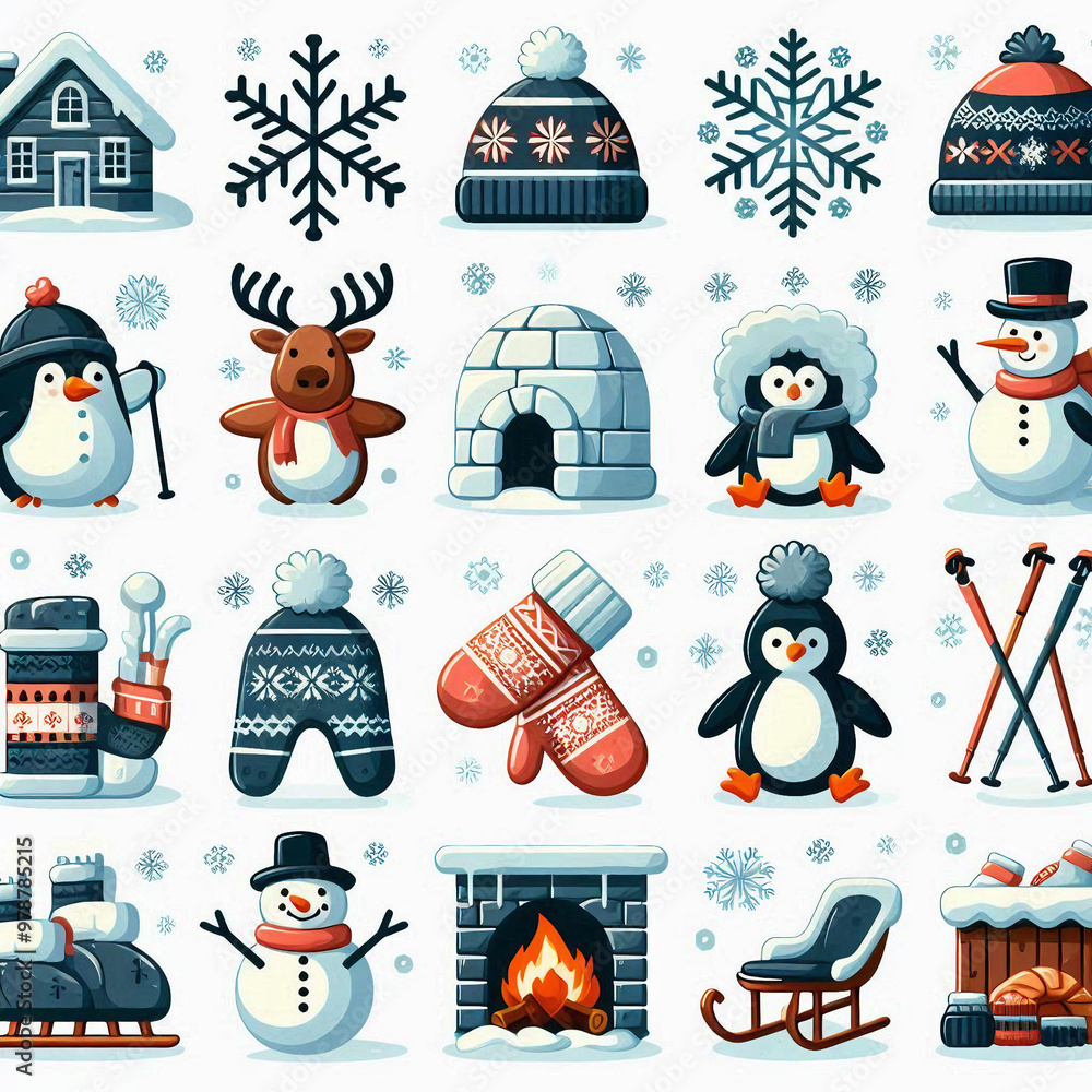 Canvas Prints Winter / Christmas Icons