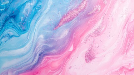 Fototapeta premium Dreamy pastel abstract background with pink and blue swirls
