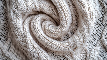 Crocheted Sweater Texture Background : Generative AI