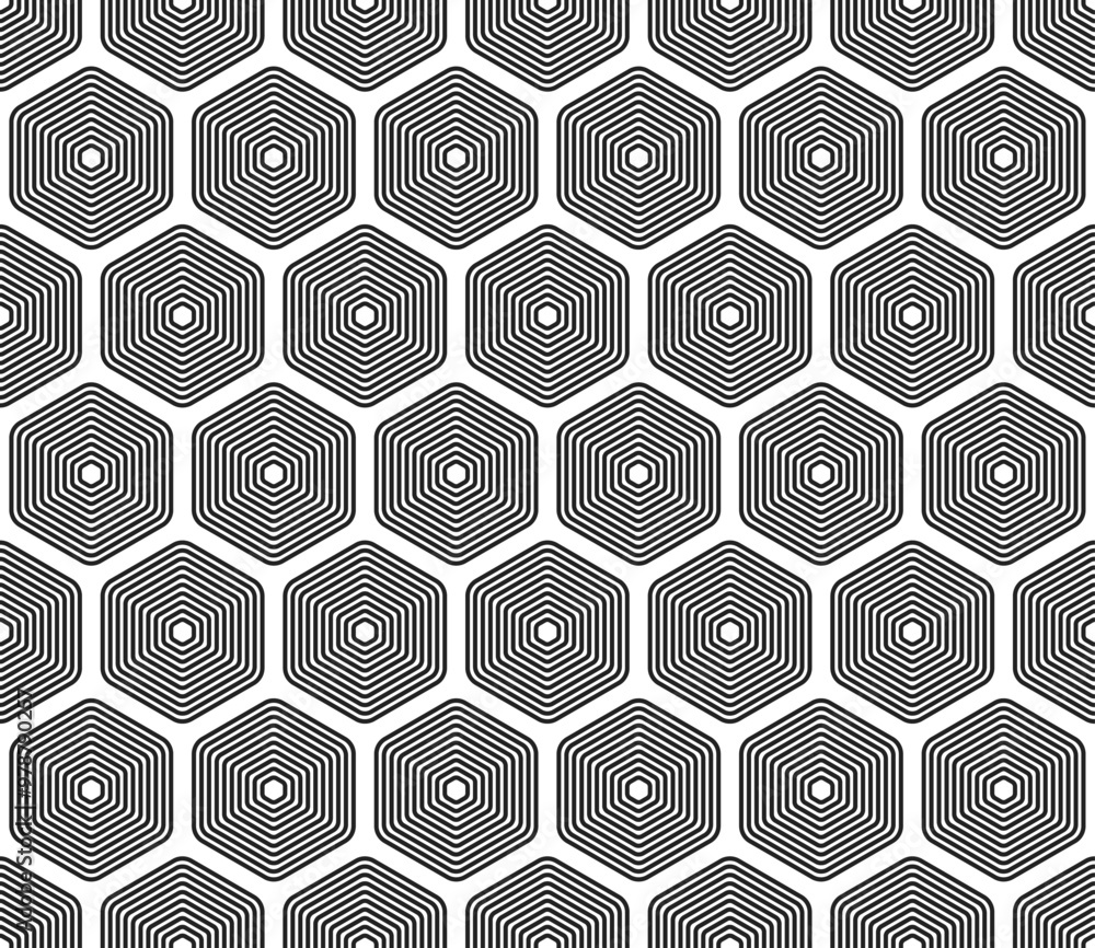 Poster minimal geometric background. rounded stacked hexagons mosaic pattern. large hexagon shapes. seamles