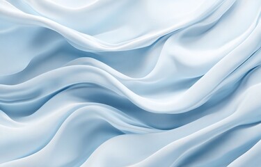 Obraz premium Elegant waves of light blue fabric creating a serene abstract texture
