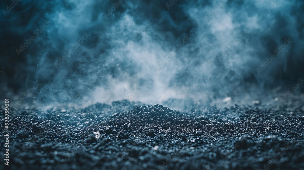 Poster black dust background : generative ai