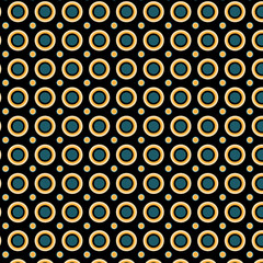 Retro round circular shapes pattern background