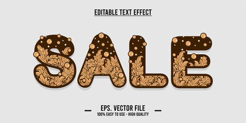 sales text effect template with editable 3d style font effect. eps vector file