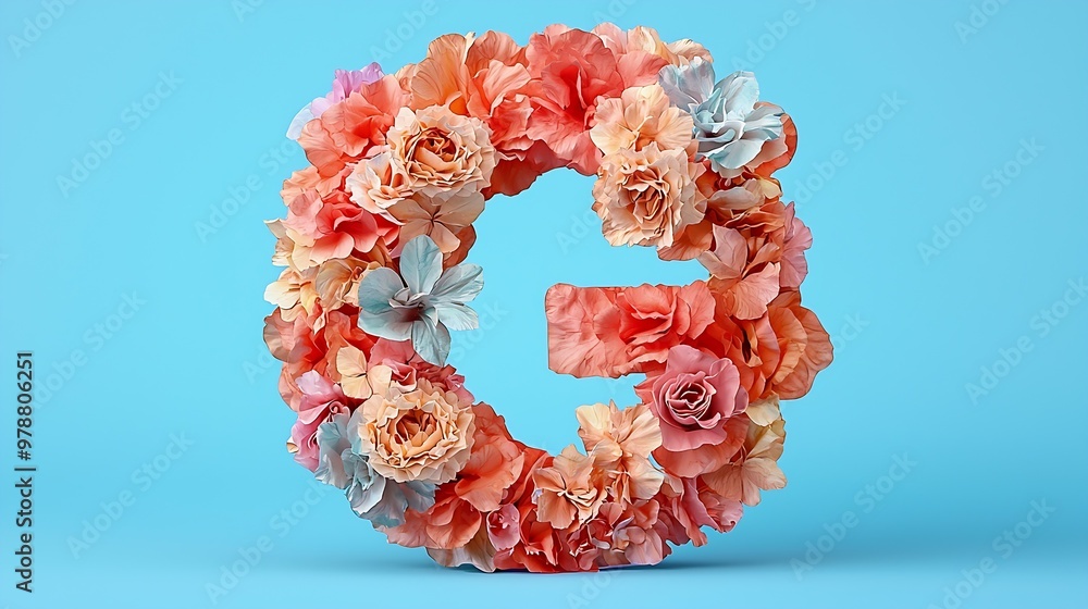 Poster abstract letter vector illustration : generative ai