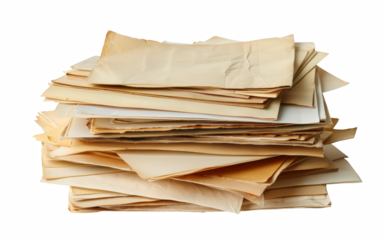 A pile of crumpled papers on top of each other