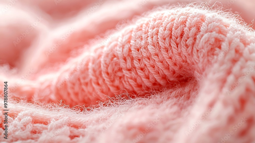 Poster soft crocheted fabric texture : generative ai