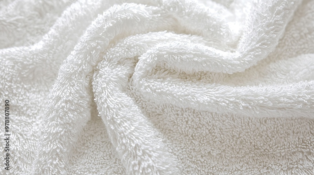Aufkleber white towel texture background pattern : generative ai