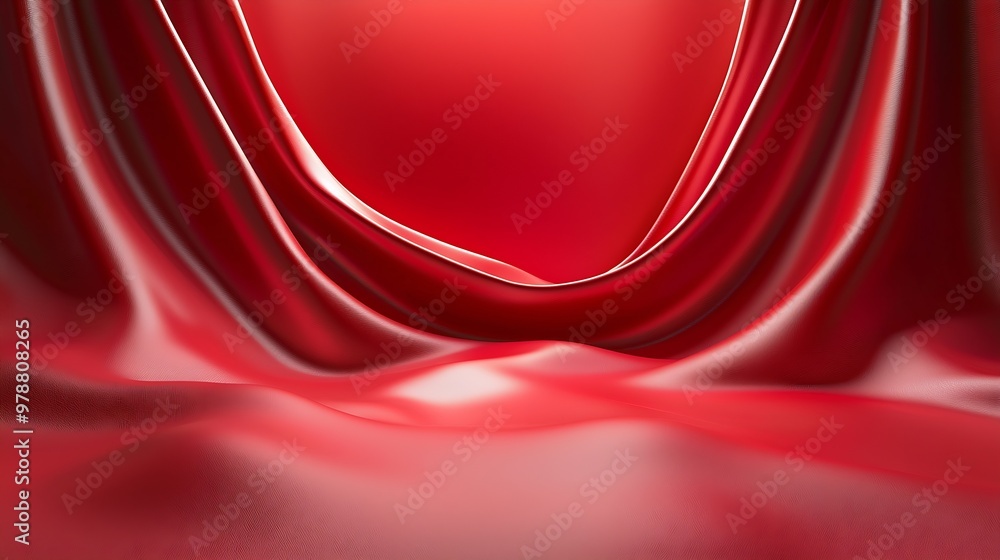 Poster red background : generative ai