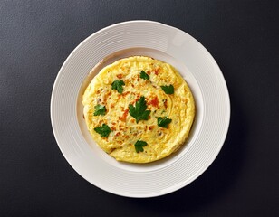 top view of a delicious looking egg white omelette
