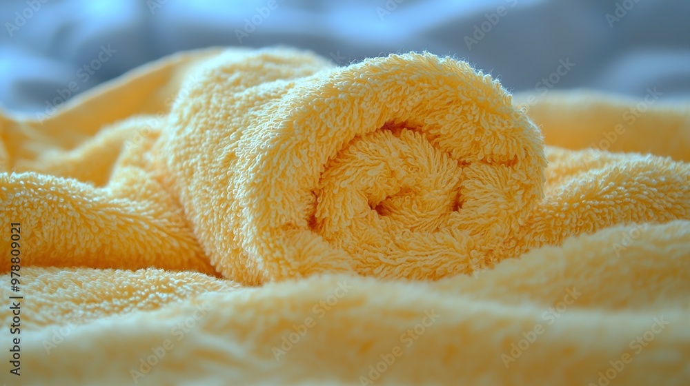 Poster yellow towel texture : generative ai