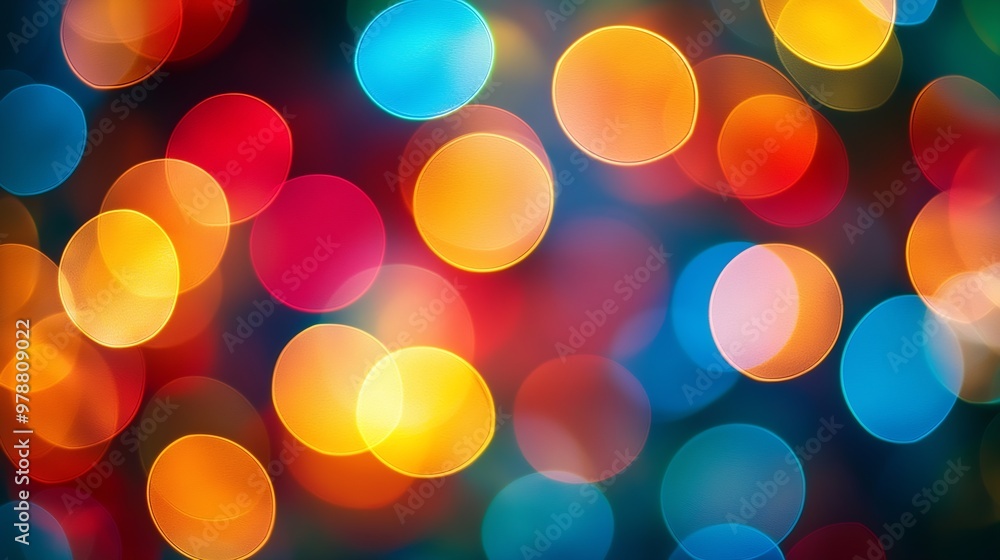 Wall mural colorful bokeh background texture : generative ai