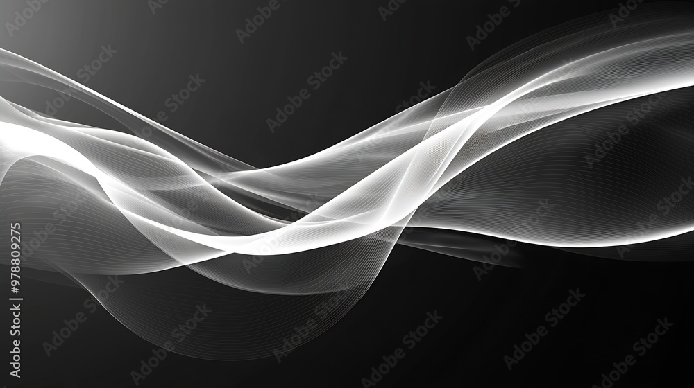 Poster abstract vector smoke background : generative ai