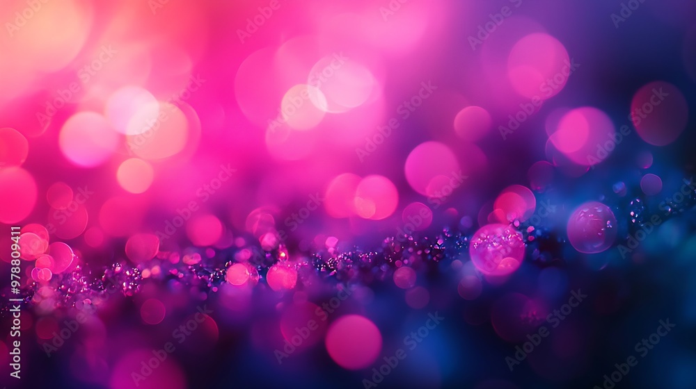 Poster colorful bokeh : generative ai