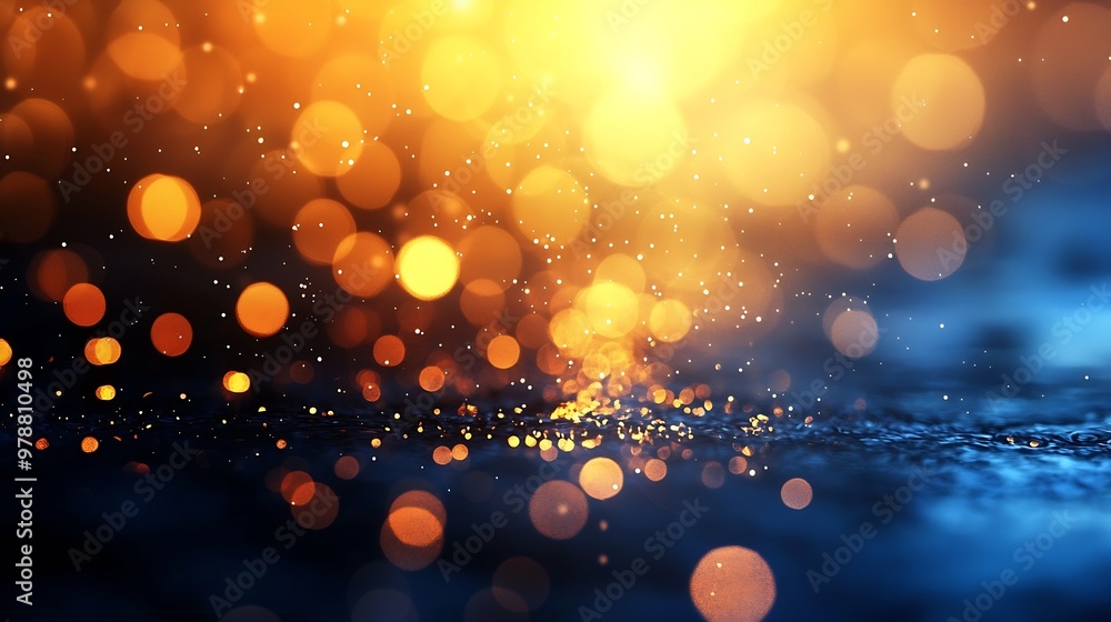 Poster night bokeh abstract background : generative ai