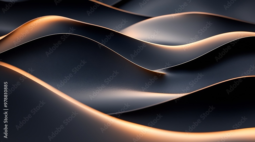 Aufkleber vector waves background : generative ai