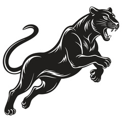 Obraz premium Black phanter logo design stock vector. Phanter logo vector