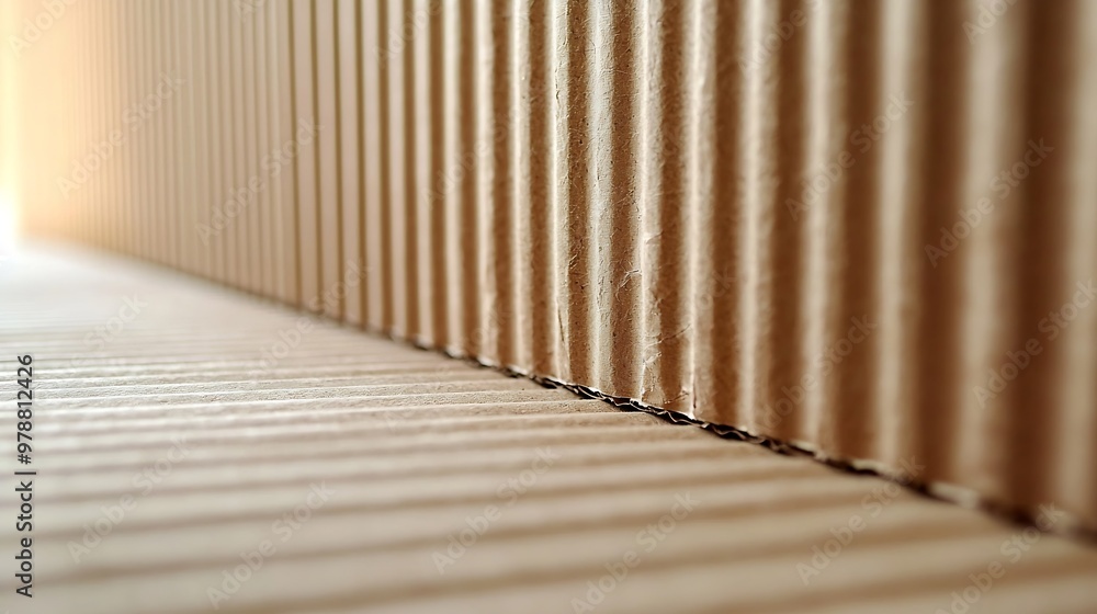Poster high quality corrugated cardboard texture : generative ai