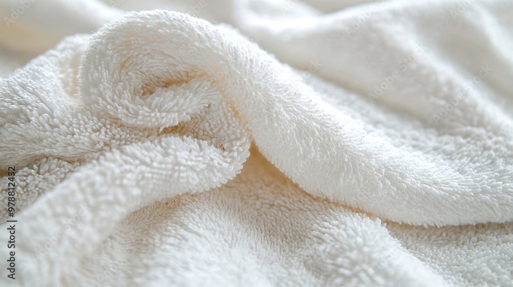 Poster White Towel Texture Background : Generative AI