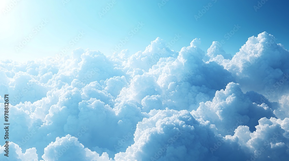 Poster Abstract Blurred Clouds Background : Generative AI