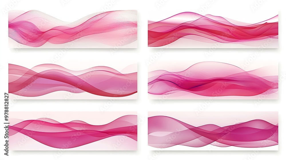 Aufkleber Set of Vector Banners for Web Design Tablet PC Computer : Generative AI