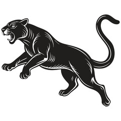 Obraz premium Black phanter logo design stock vector. Phanter logo vector