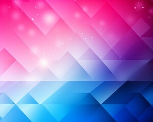 Fototapeta premium Abstract geometric pattern with vivid pink and blue gradients in digital design