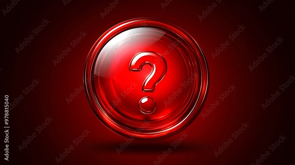 Poster Vector Question Button : Generative AI