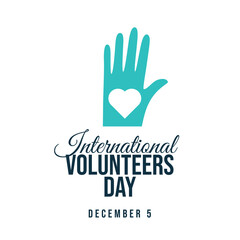 vector graphic of International Volunteer Day ideal for International Volunteer Day celebration.