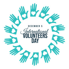 Fototapeta premium vector graphic of International Volunteer Day ideal for International Volunteer Day celebration.